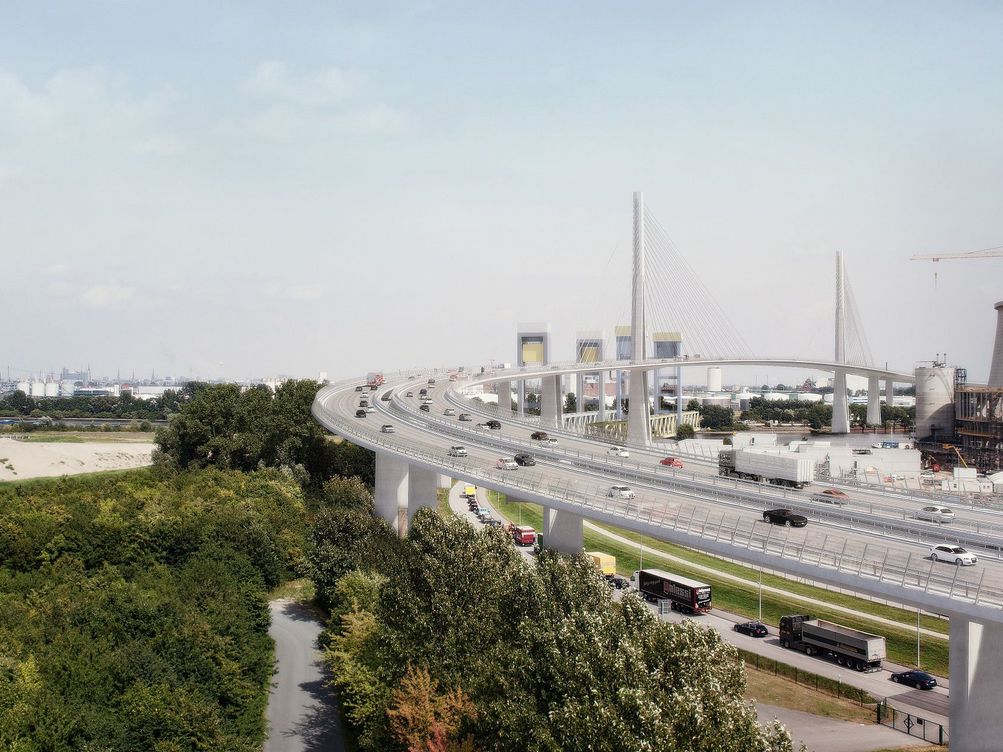 Visualisierung Süderelbbrücke Hamburg A26