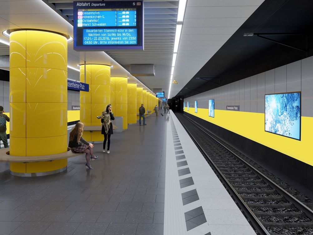 Visualisierung S-Bahn Rosenheimer Platz